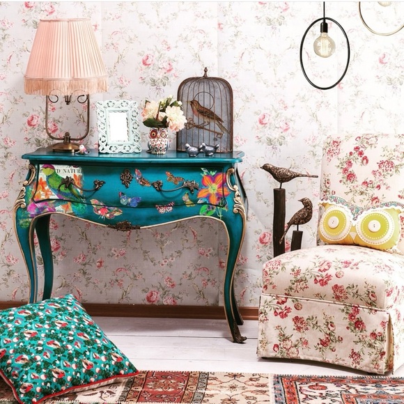 Redesign Decor Transfer ~ BOHO BIRD BUTTERFLY ~ Rare ~ (Retired design) - Picture 2 of 4